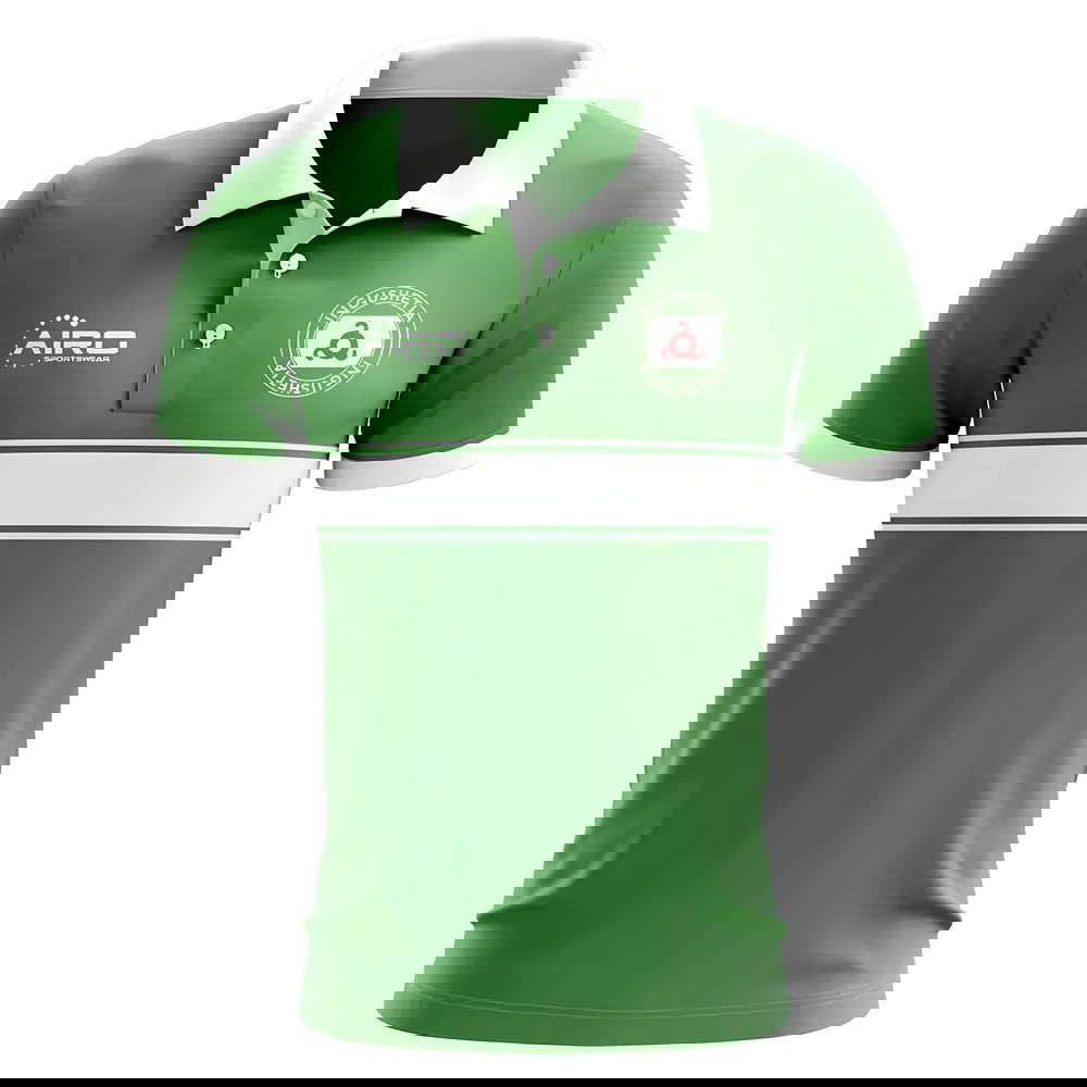Ingushetia Concept Stripe Polo Shirt (Green)