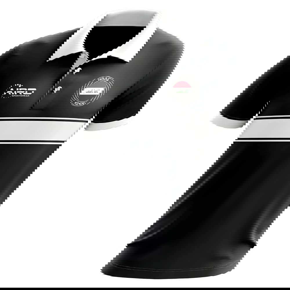 Iraq Concept Stripe Polo Shirt (Black)