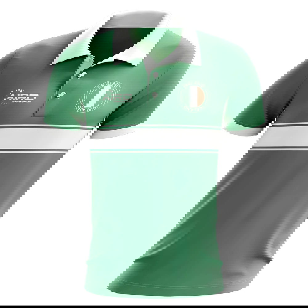 Ireland Concept Stripe Polo Shirt (Green)