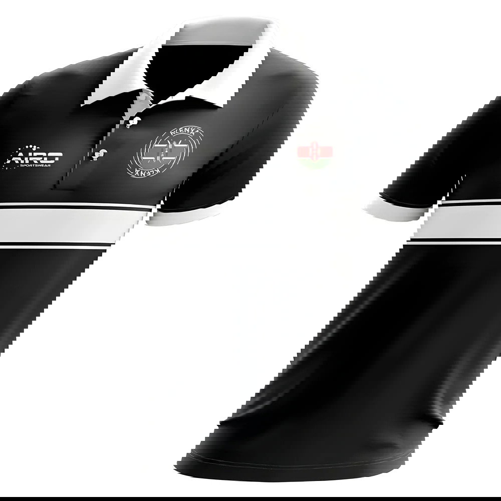 Kenya Concept Stripe Polo Shirt (Black)