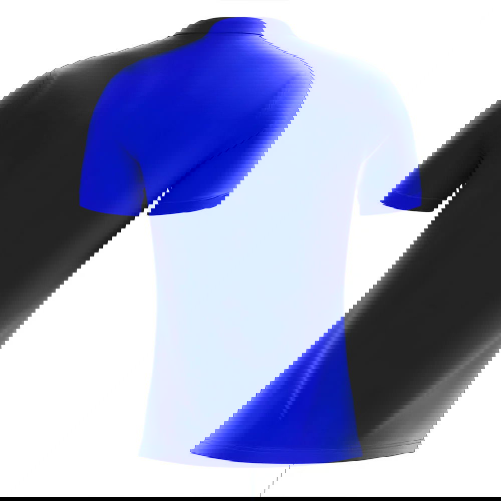 Kosovo Concept Stripe Polo Shirt (Blue)