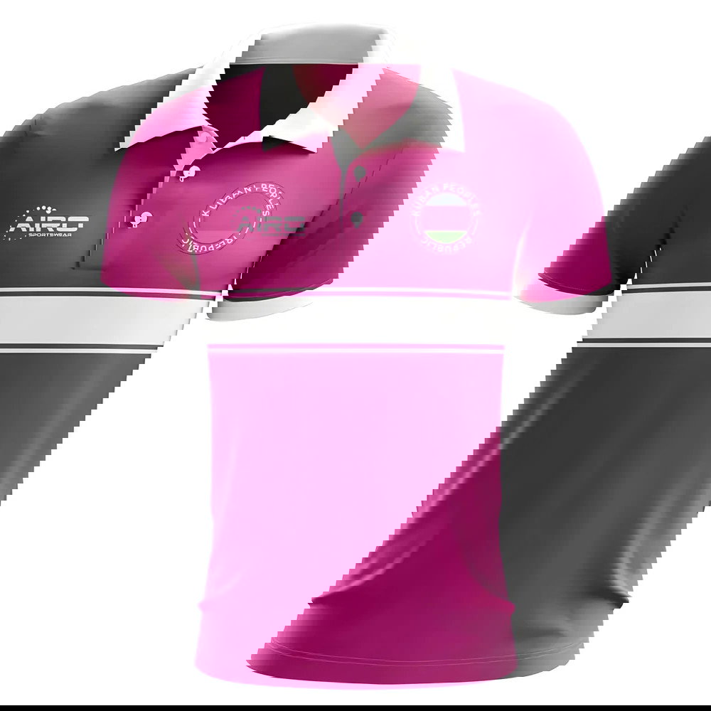 Kuban Peoples Republic Concept Stripe Polo Shirt (Pink)