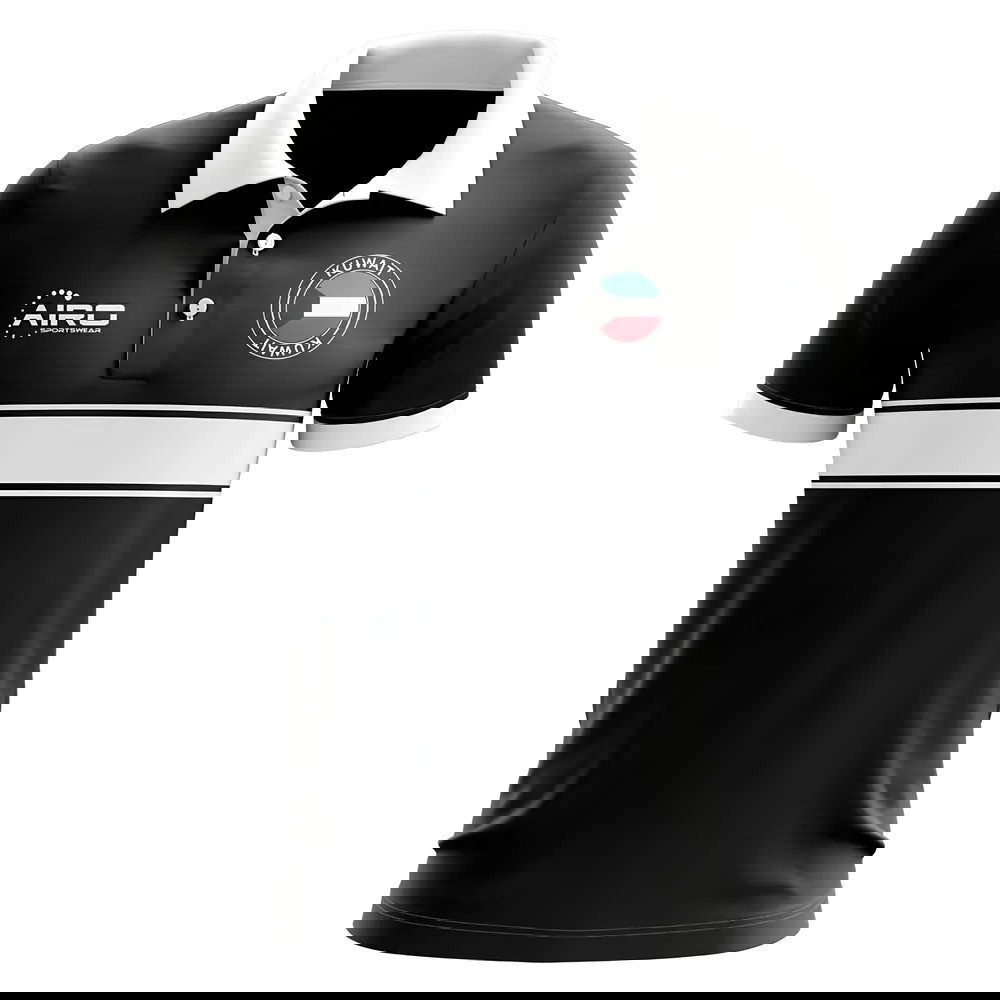 Kuwait Concept Stripe Polo Shirt (Black)