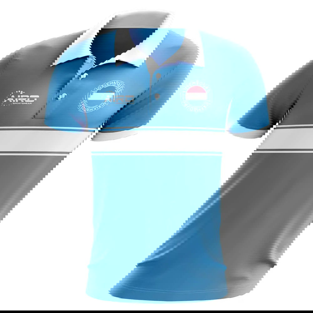 Luxembourg Concept Stripe Polo Shirt (Sky)