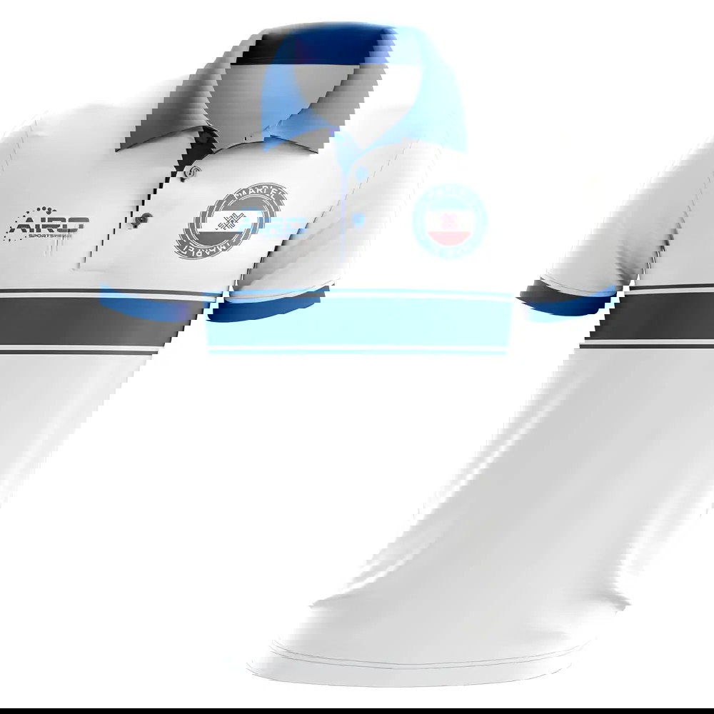 Mari El Concept Stripe Polo Shirt (White)