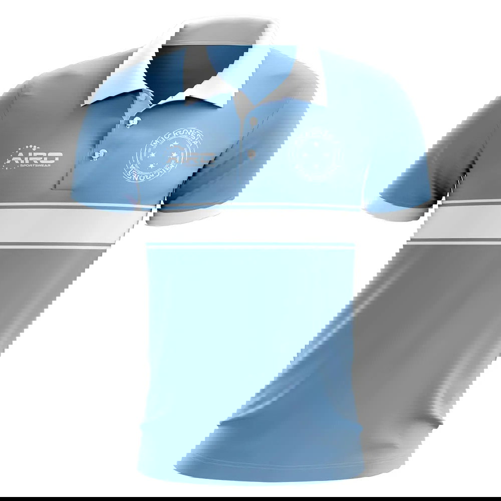 Micronesia Concept Stripe Polo Shirt (Sky)