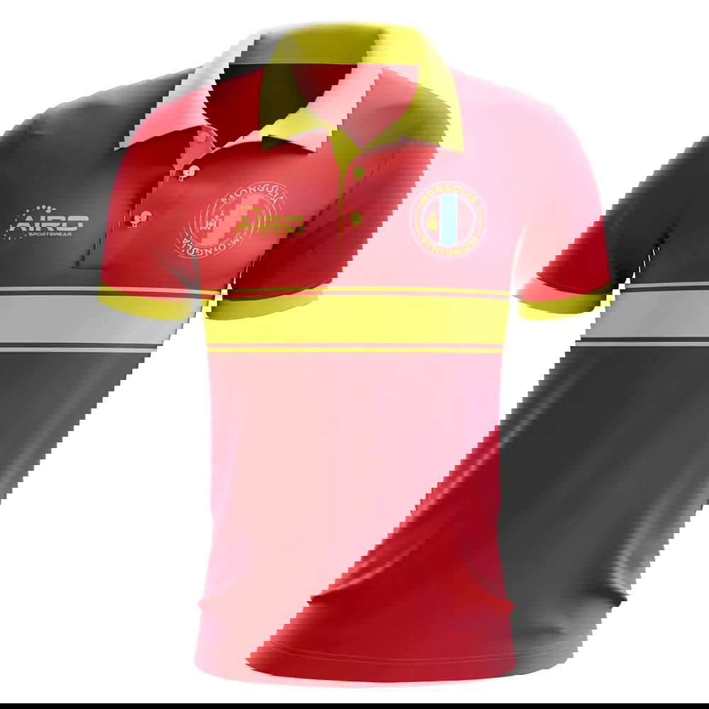 Mongolia Concept Stripe Polo Shirt (Red)