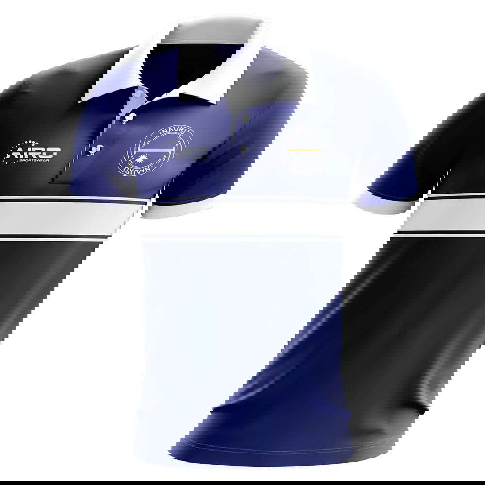 Nauru Concept Stripe Polo Shirt (Navy)