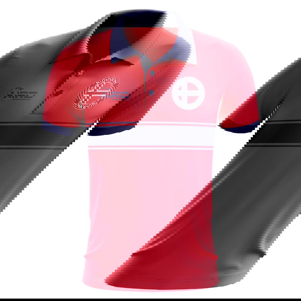 Norway Concept Stripe Polo Shirt (Red)