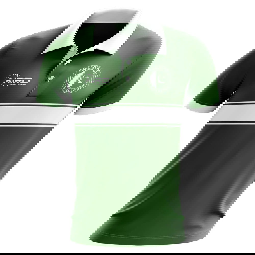 Pakistan Concept Stripe Polo Shirt (Green)