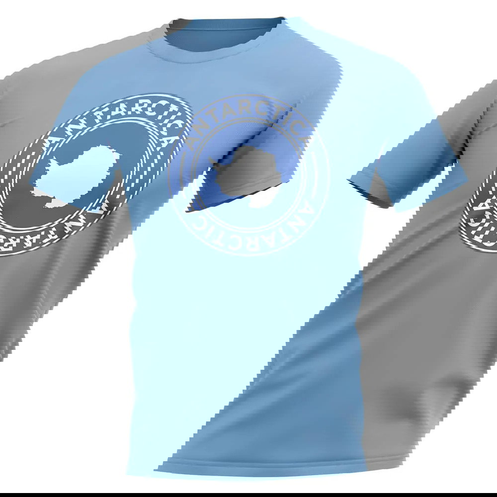 Antarctica Football Badge T-Shirt (Sky)
