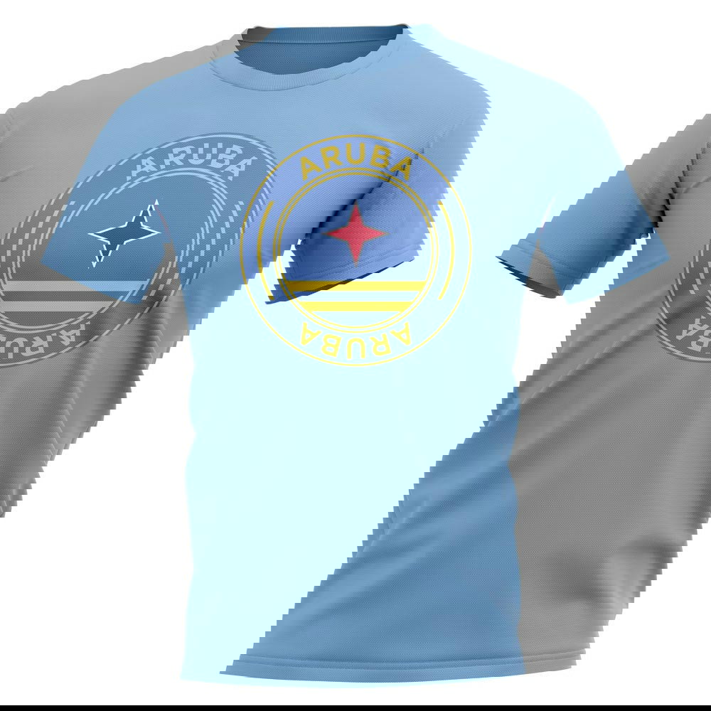 Aruba Football Badge T-Shirt (Sky)
