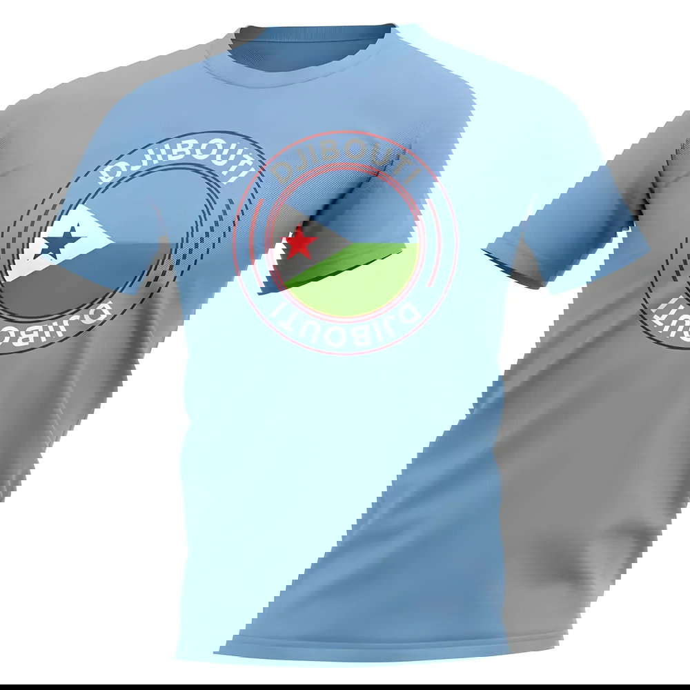 Djibouti Football Badge T-Shirt (Sky)