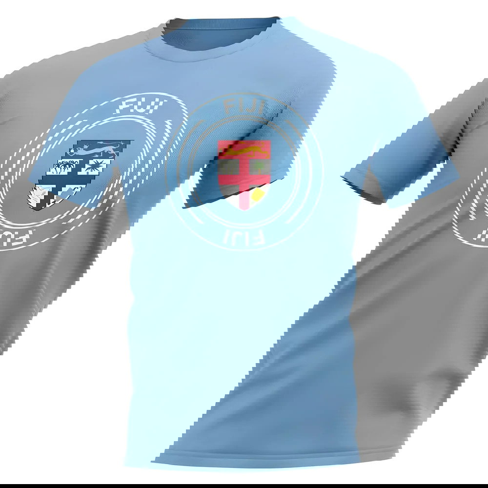 Fiji Football Badge T-Shirt (Sky)
