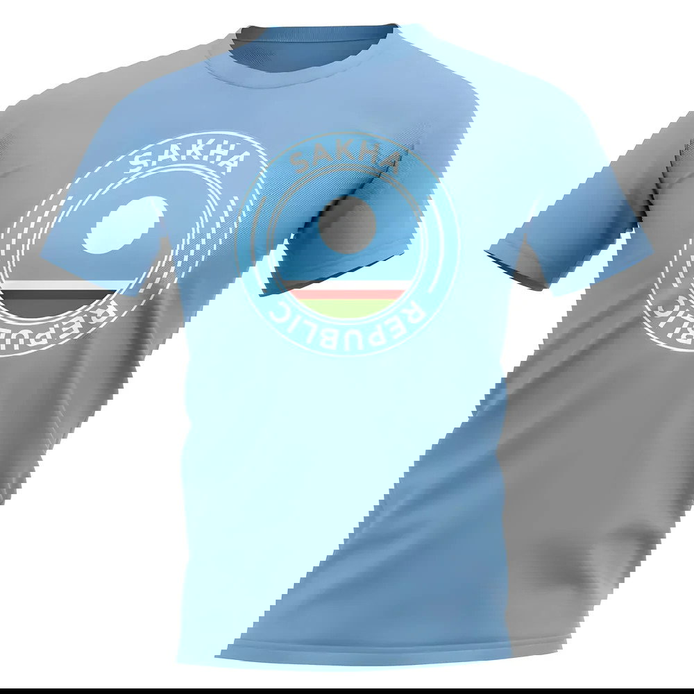 Sakha Republic Football Badge T-Shirt (Sky)