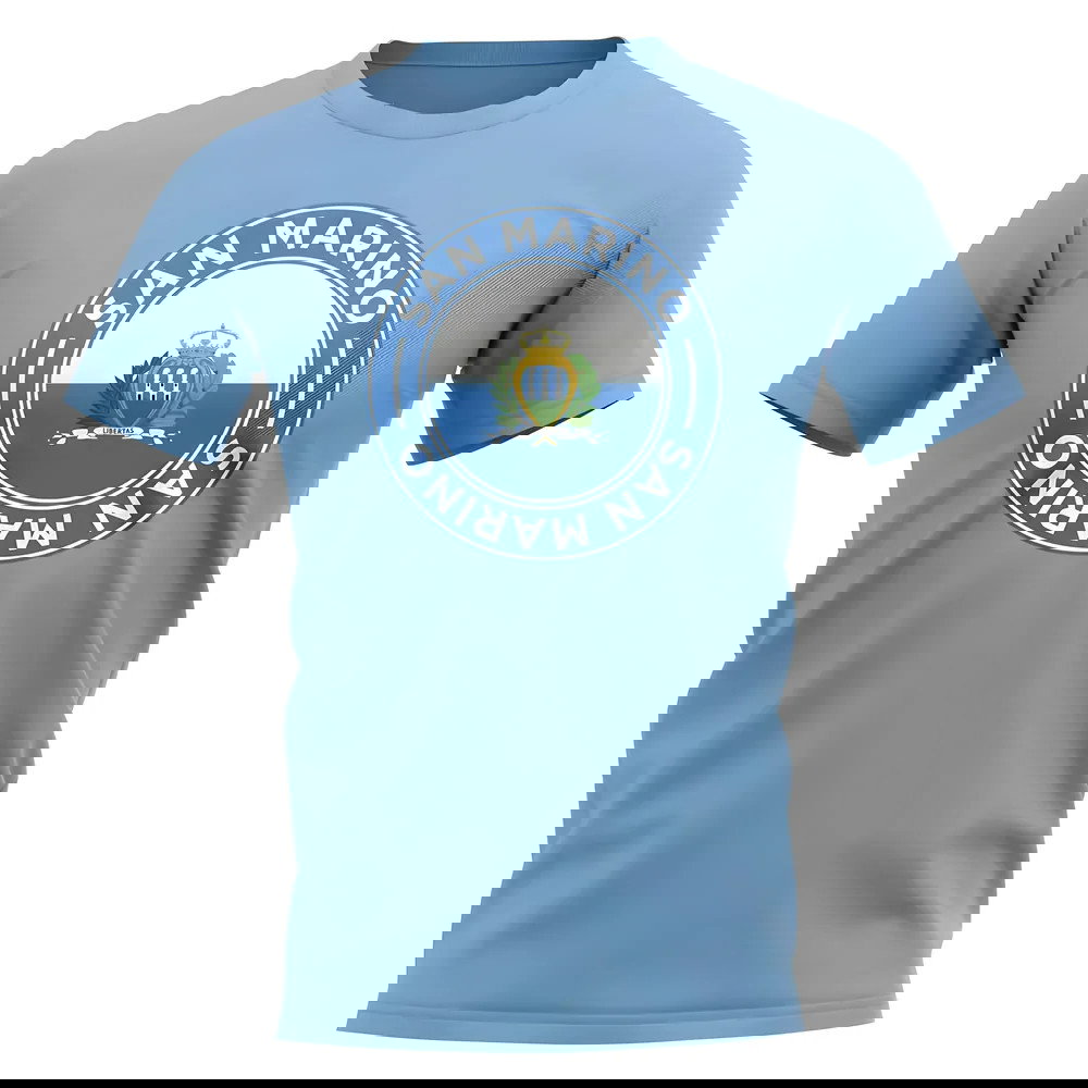 San Marino Football Badge T-Shirt (Sky)