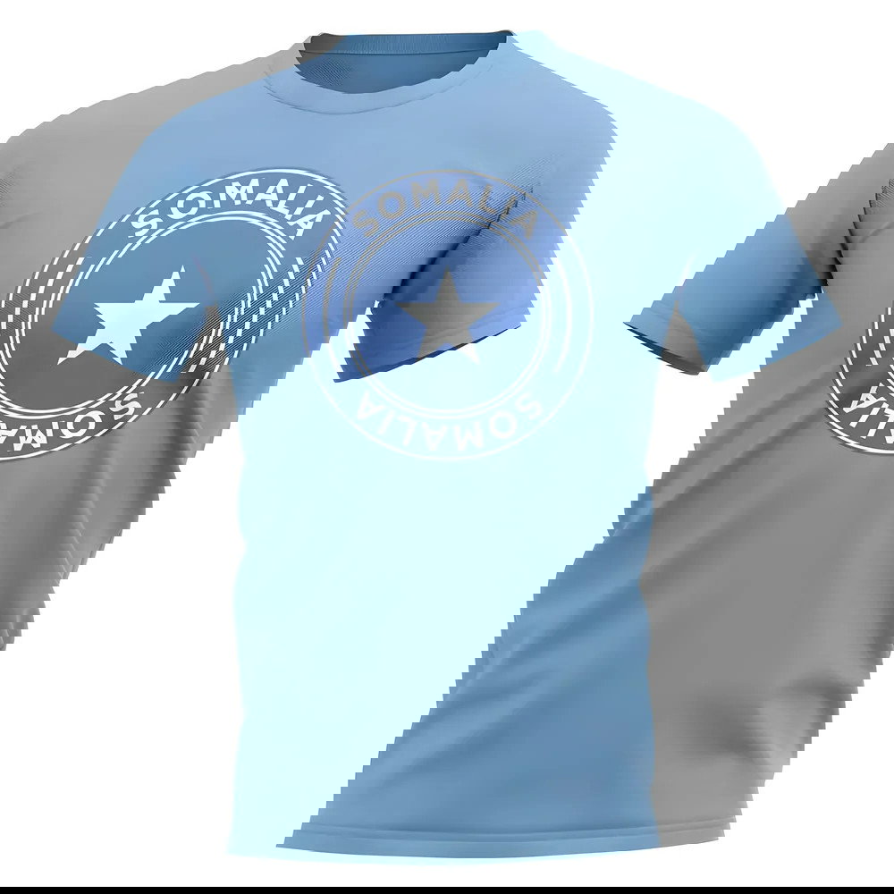 Somalia Football Badge T-Shirt (Sky)