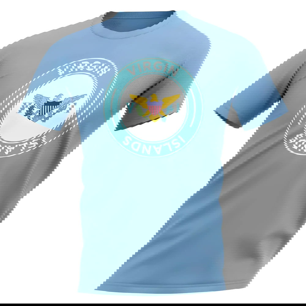 U.S Virgin Islands Football Badge T-Shirt (Sky)