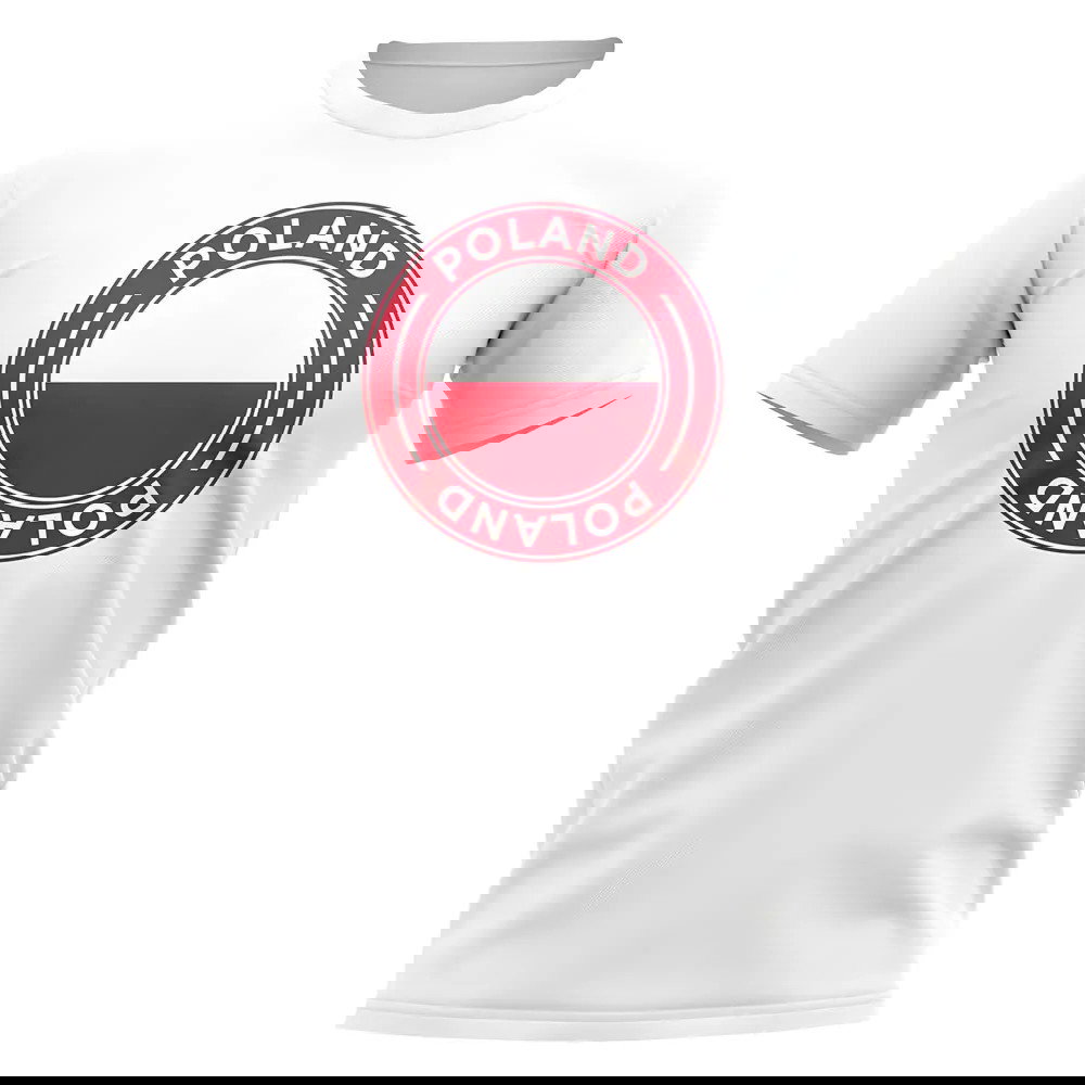 Poland Football Badge T-Shirt (White)
