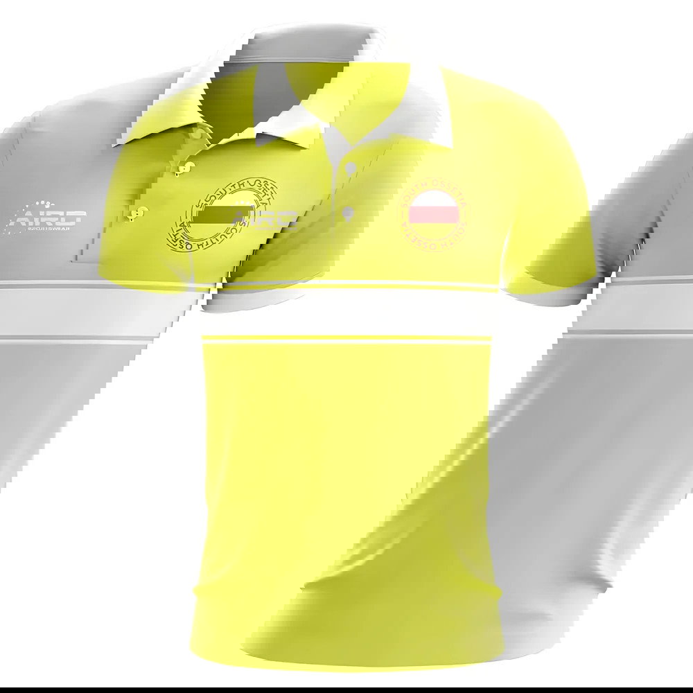 South Ossetia Concept Stripe Polo Shirt (Yellow)