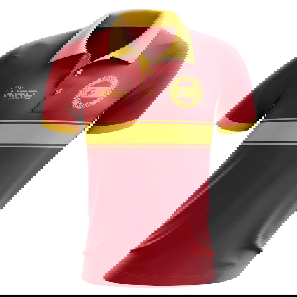 Spain Concept Stripe Polo Shirt (Red)