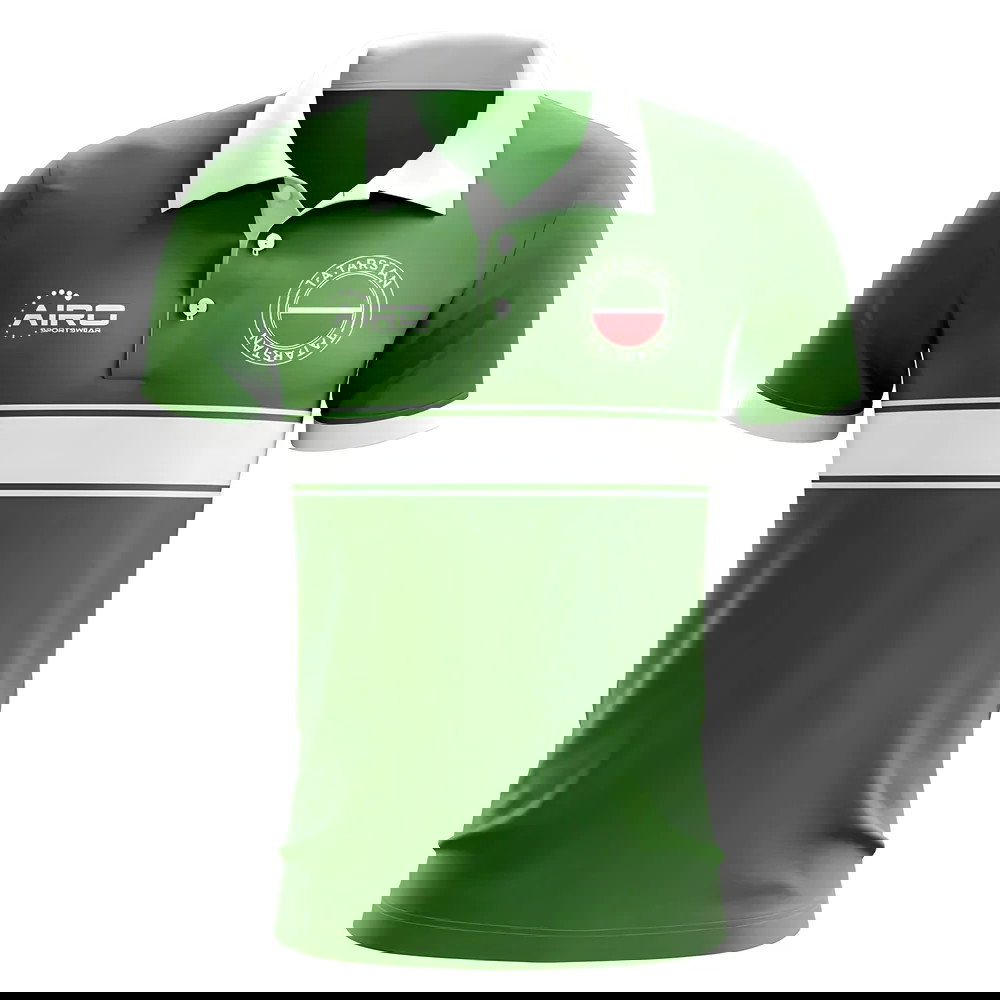 Tatarstan Concept Stripe Polo Shirt (Green)