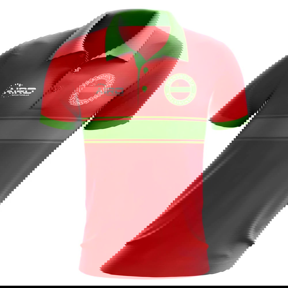 Transnistria Concept Stripe Polo Shirt (Red)