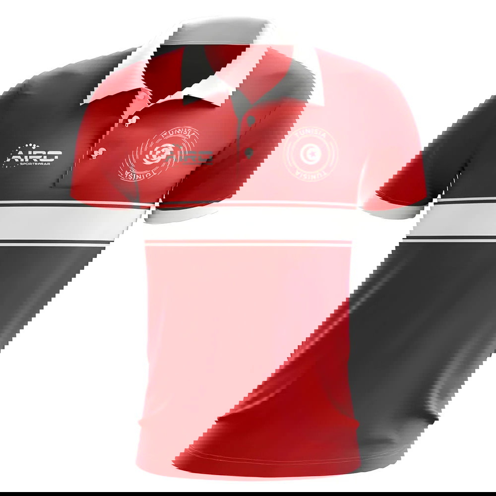 Tunisia Concept Stripe Polo Shirt (Red)