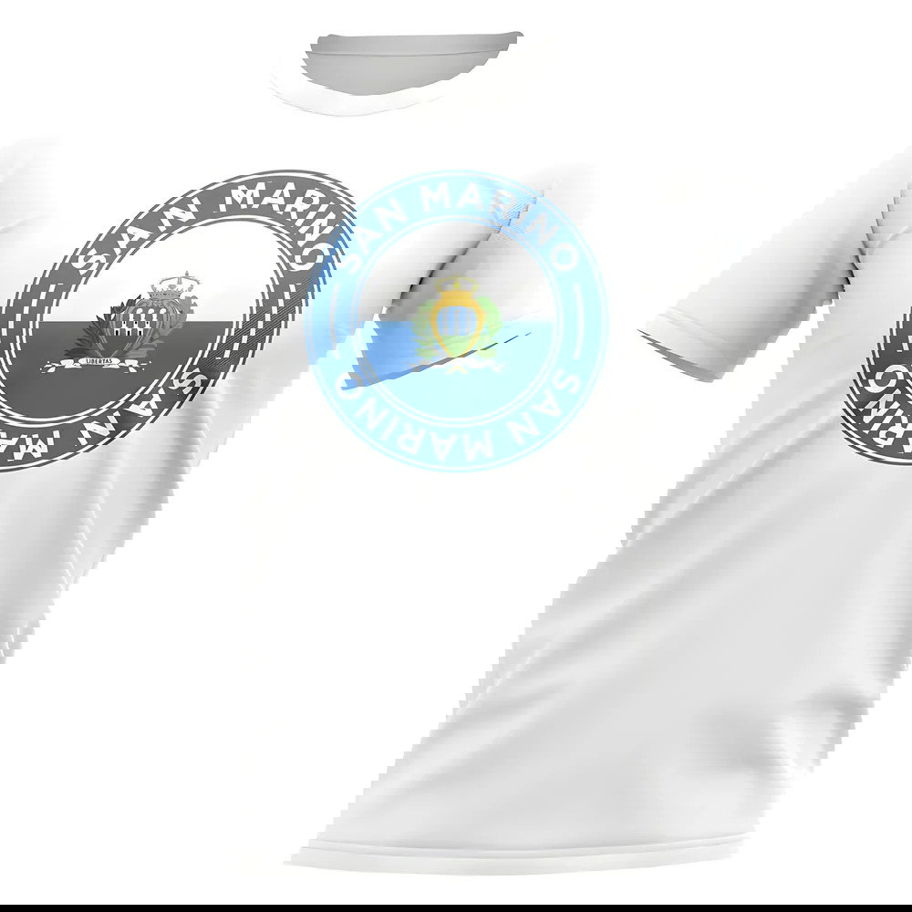 San Marino Football Badge T-Shirt (White)