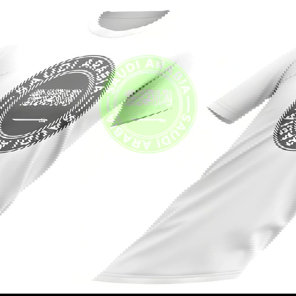Saudi Arabia Football Badge T-Shirt (White)