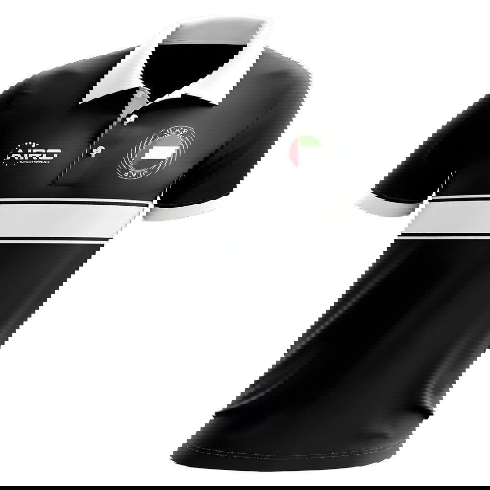 UAE Concept Stripe Polo Shirt (Black)