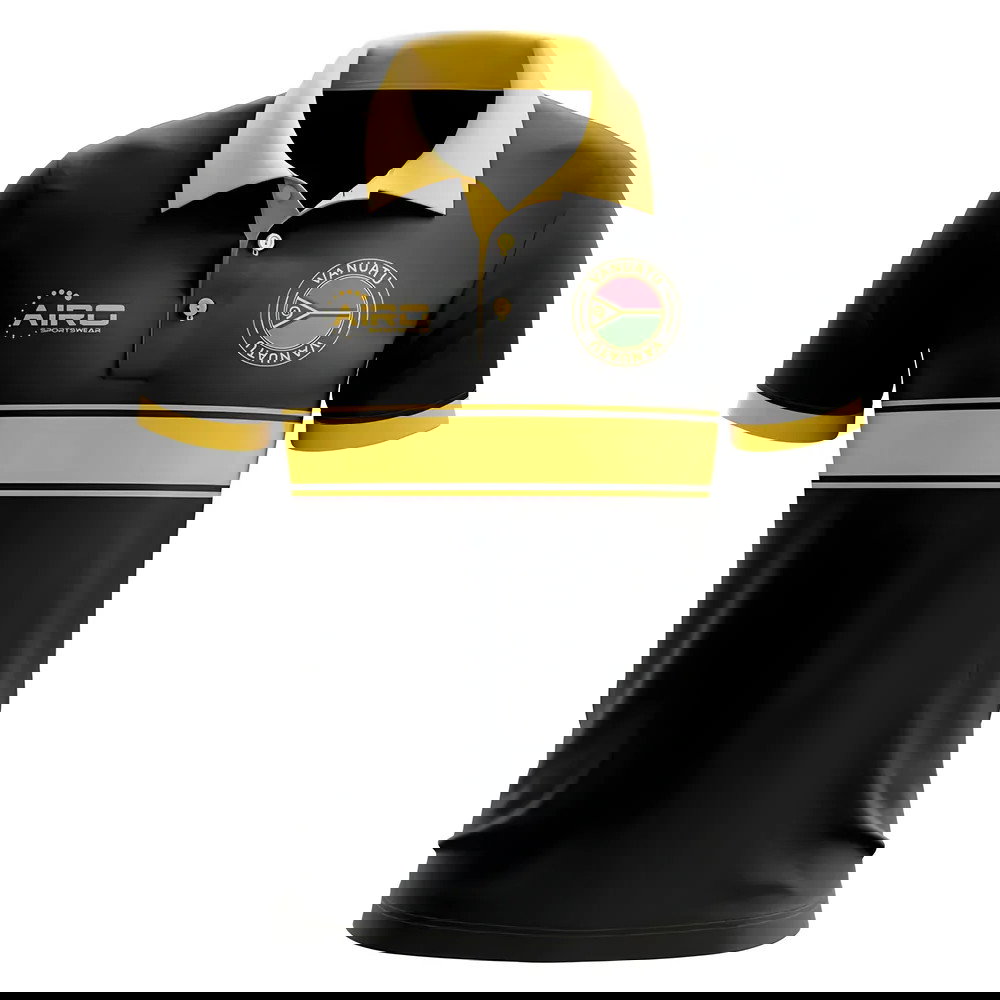 Vanuatu Concept Stripe Polo Shirt (Black)