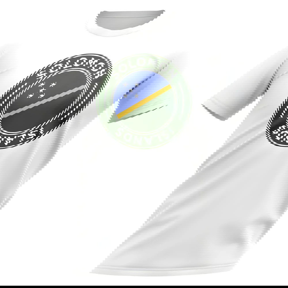Solomon Islands Football Badge T-Shirt (White)