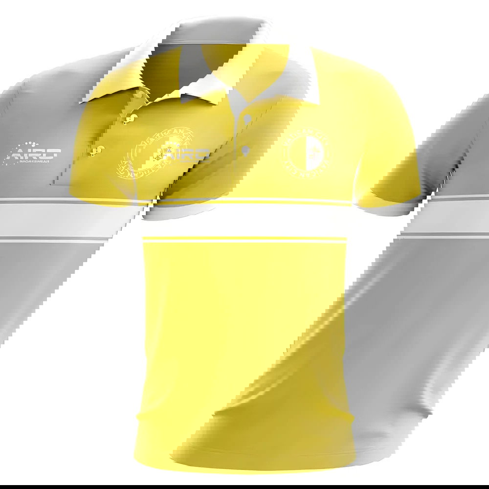 Vatican City Concept Stripe Polo Shirt (Yellow)