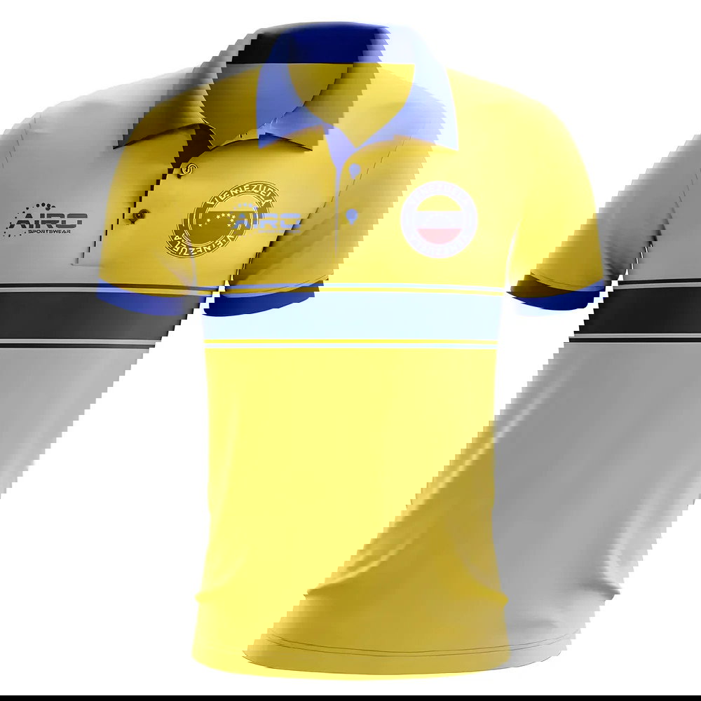 Venezuela Concept Stripe Polo Shirt (Yellow)