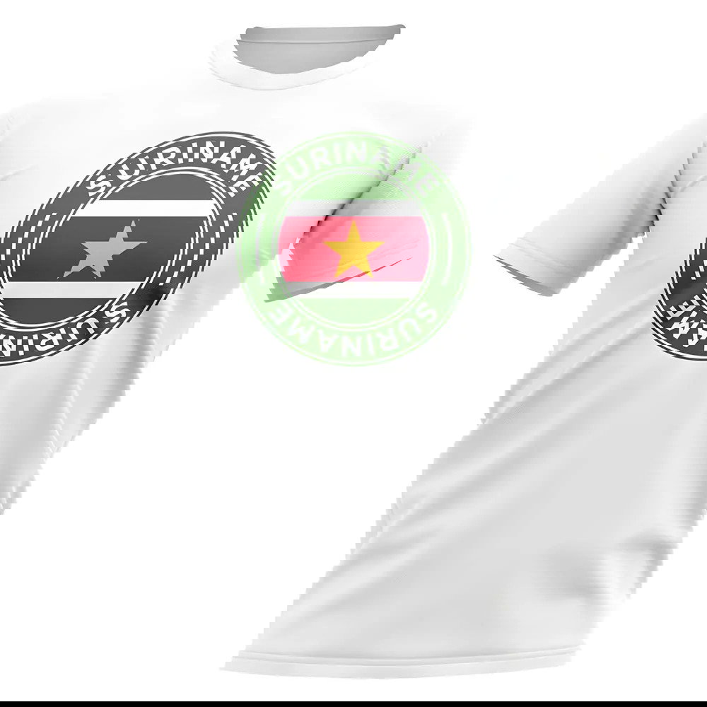 Suriname Football Badge T-Shirt (White)