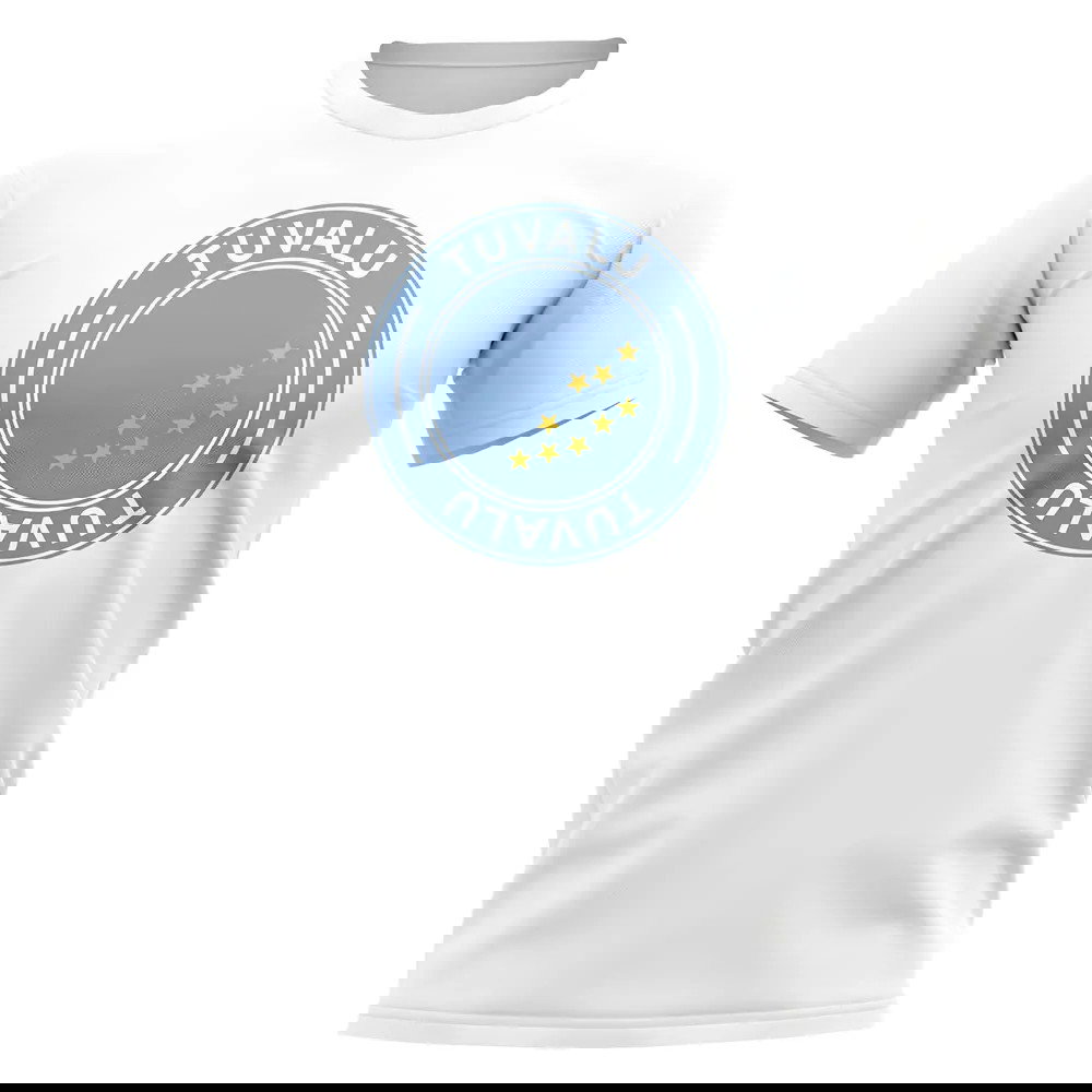 Tuvalu Football Badge T-Shirt (White)