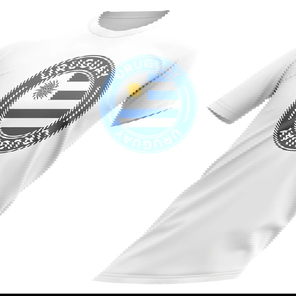Uruguay Football Badge T-Shirt (White)