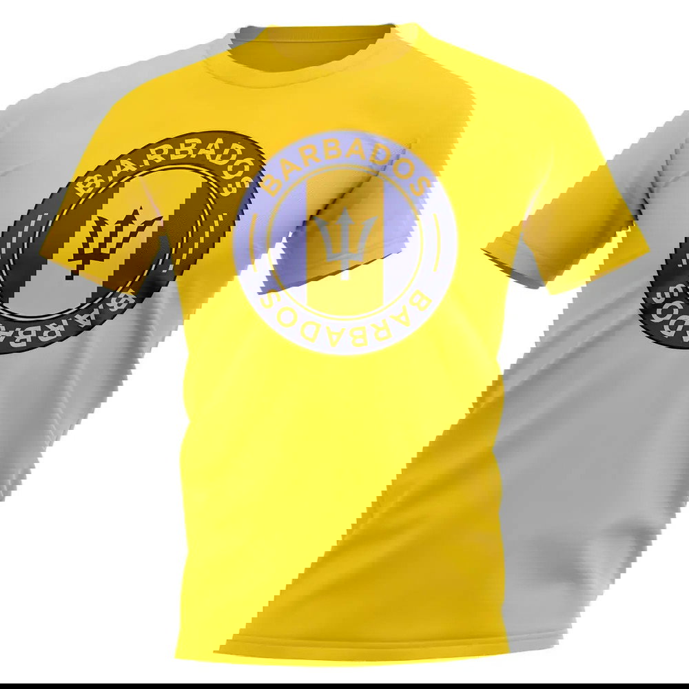 Barbados Football Badge T-Shirt (Yellow)