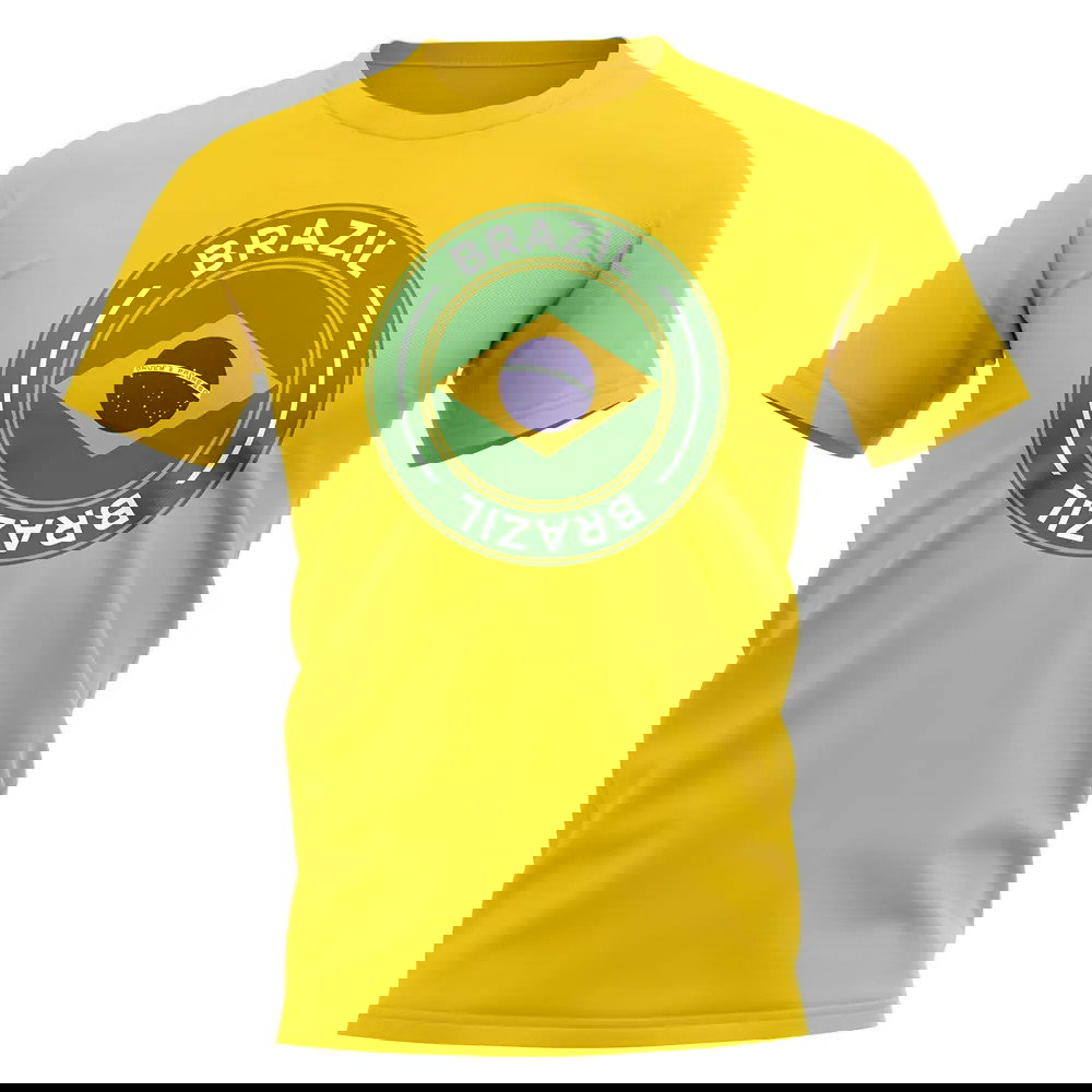 Brazil Football Badge T-Shirt (Yellow)