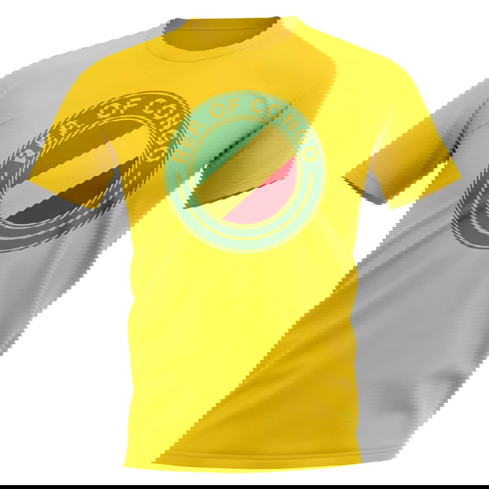 Congo Republic Football Badge T-Shirt (Yellow)