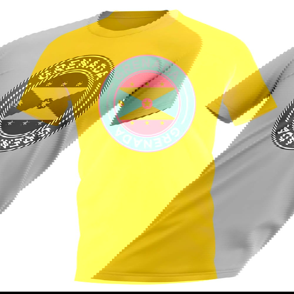 Grenada Football Badge T-Shirt (Yellow)