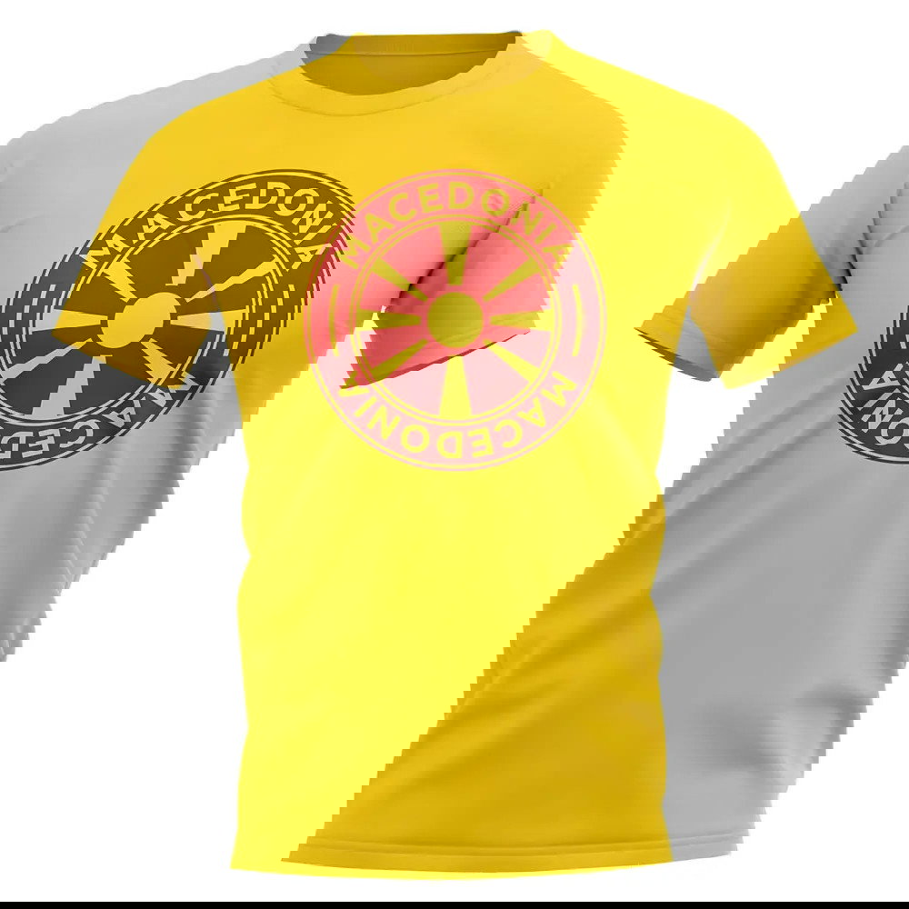 Macedonia Football Badge T-Shirt (Yellow)
