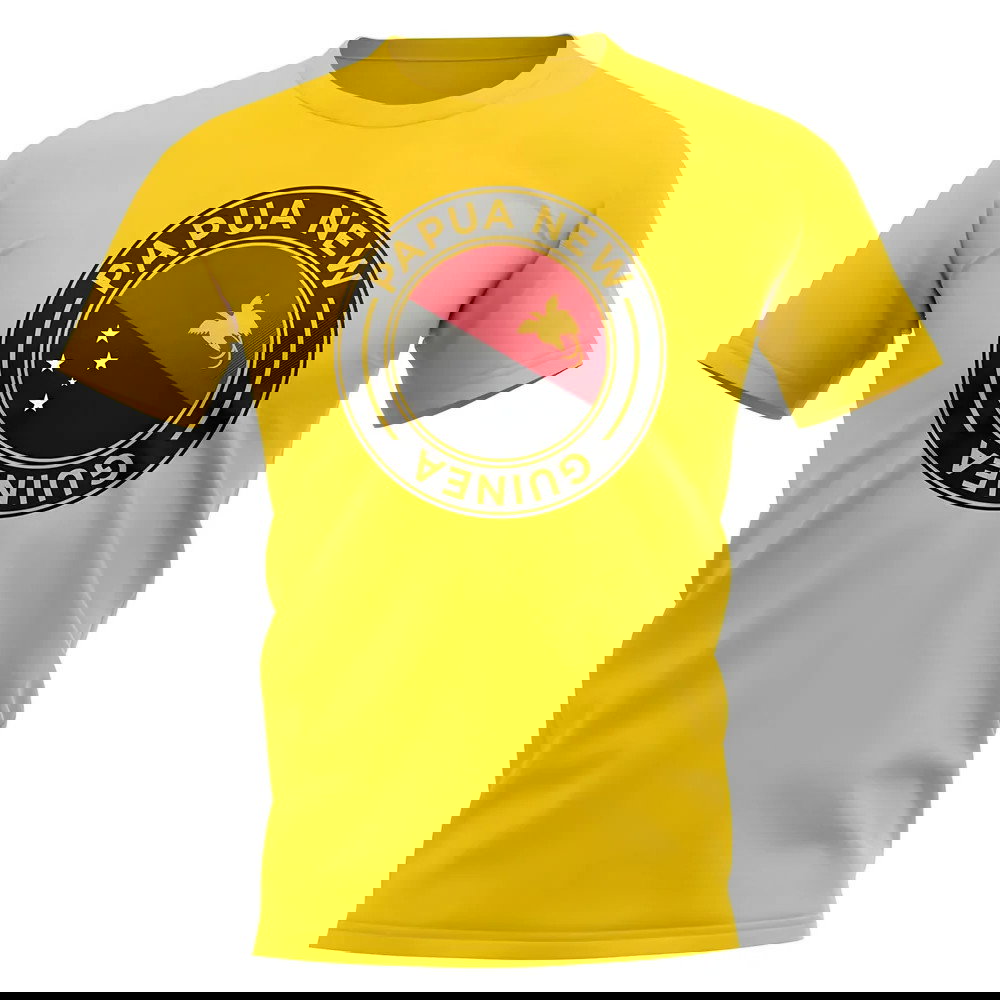Papa New Guinea Football Badge T-Shirt (Yellow)