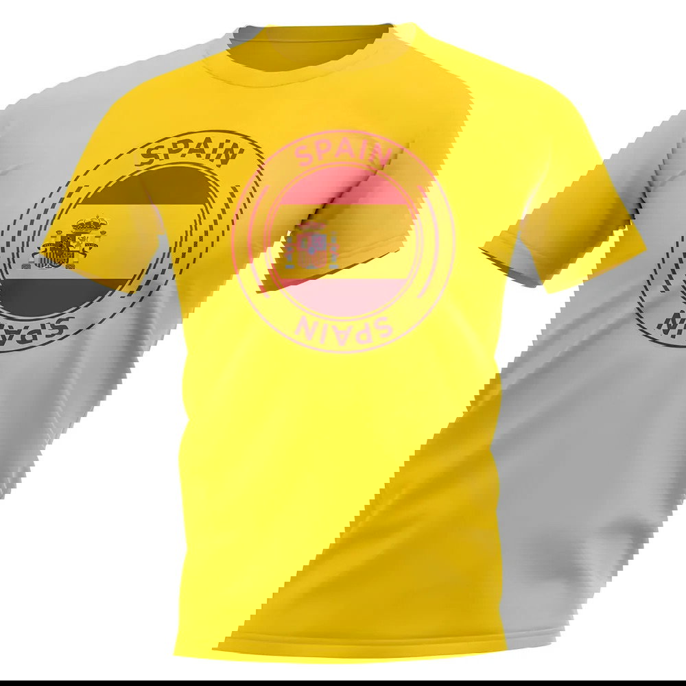 Spain Football Badge T-Shirt (Yellow)