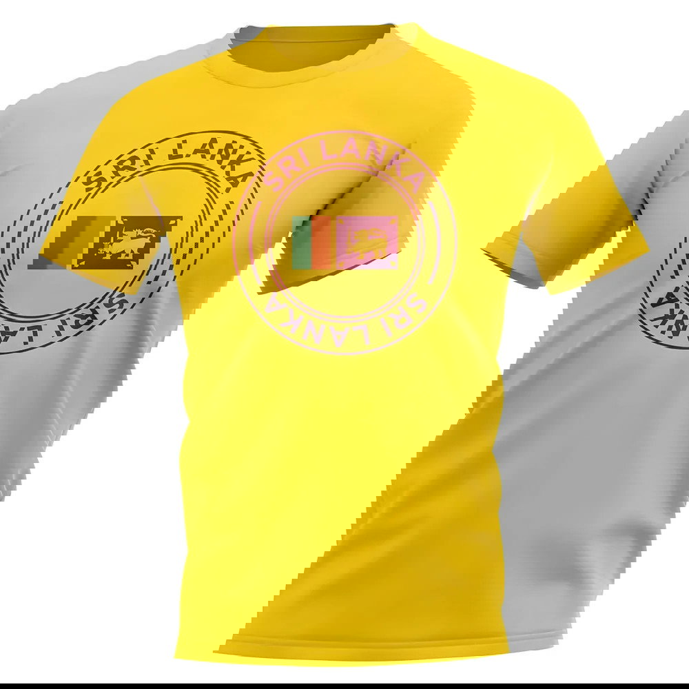 Sri Lanka Football Badge T-Shirt (Yellow)