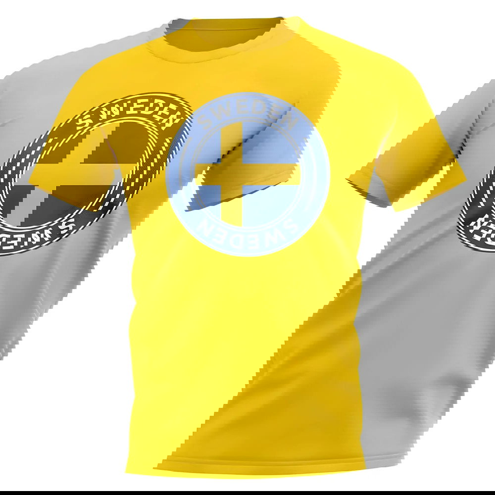 Sweden Football Badge T-Shirt (Yellow)