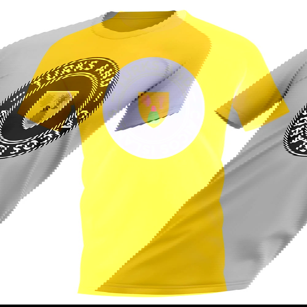 Turks and Caicos Football Badge T-Shirt (Yellow)