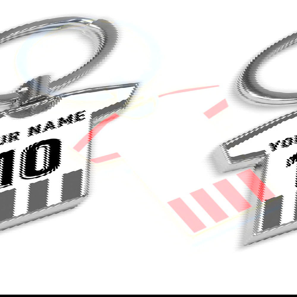 Personalised Athletic Bilbao Football Shirt Key Ring
