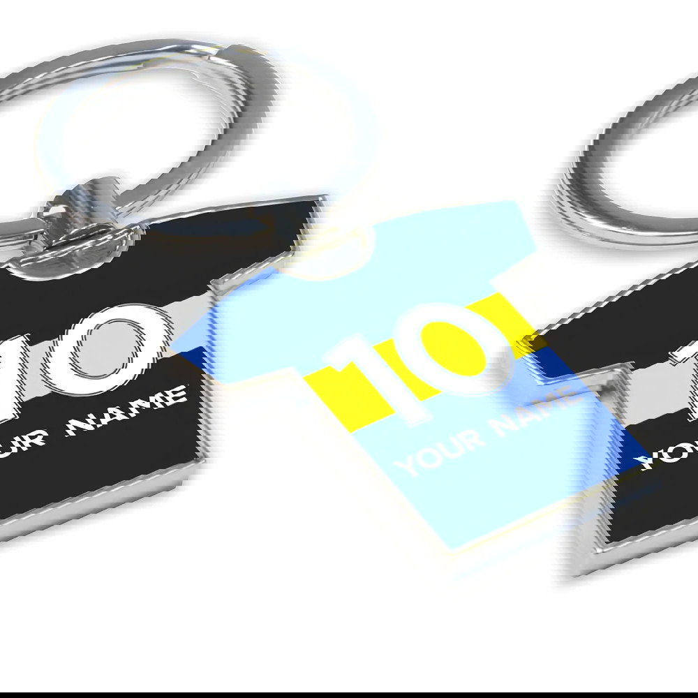 Personalised Boca Juniors Football Shirt Key Ring